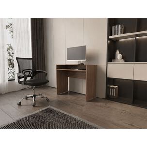 Combo Oficina New York 1 Escritorio Avellana + Silla Color Ergonomica Con Altura Ajustable