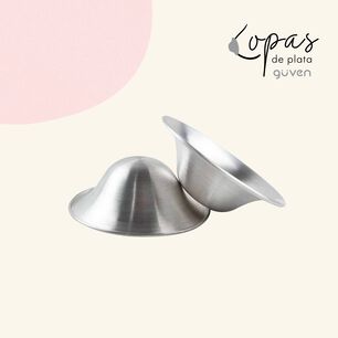 Copas De Lactancia Guven, Plata 999, 2 Unidades
