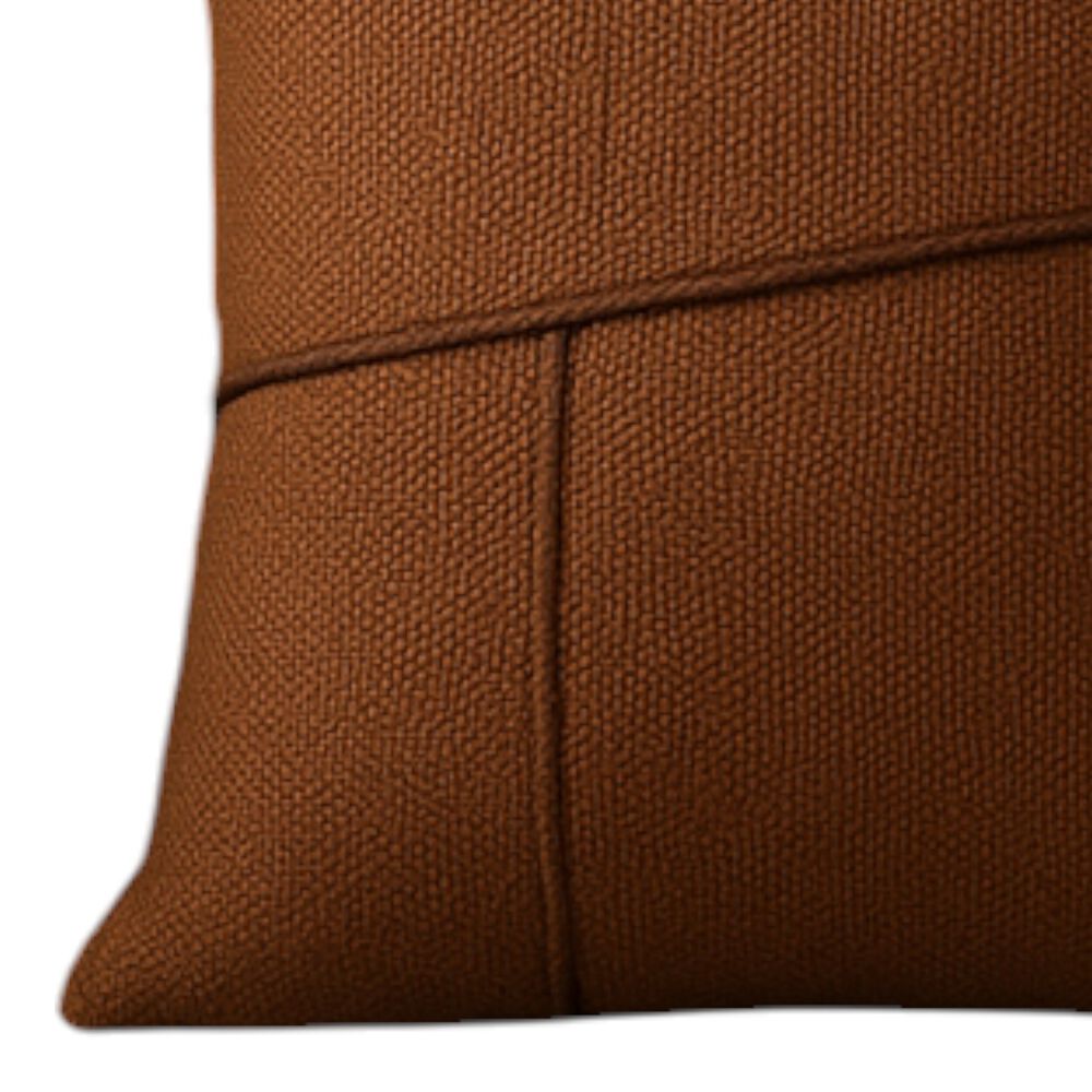 Pack De 02 Fundas De Cojin - Chenille Detalle En Yute 45x45cm Marron image number 3.0