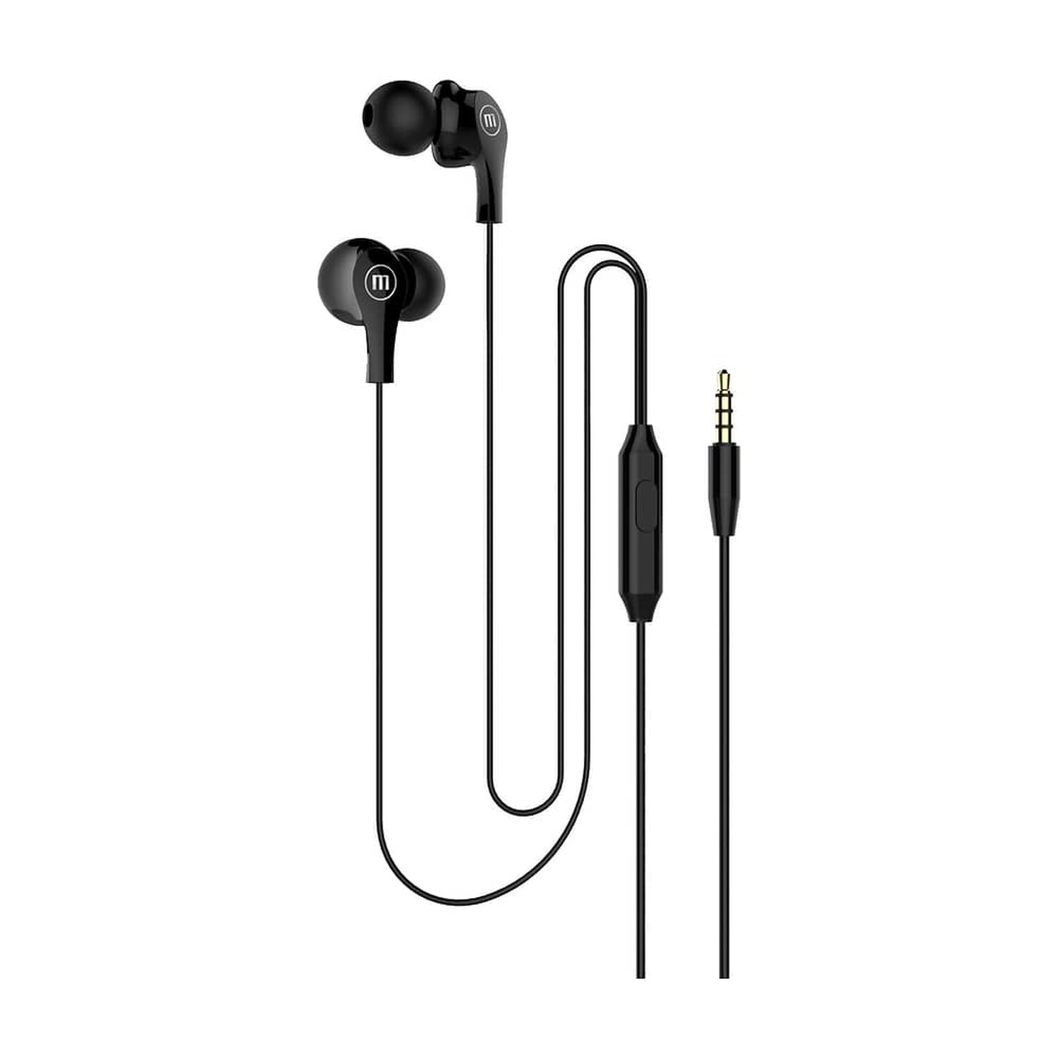 Pack 12 Aud&iacute;fonos Maxell In Ear Est&eacute;reo Con Microfono Negro image number 1.0