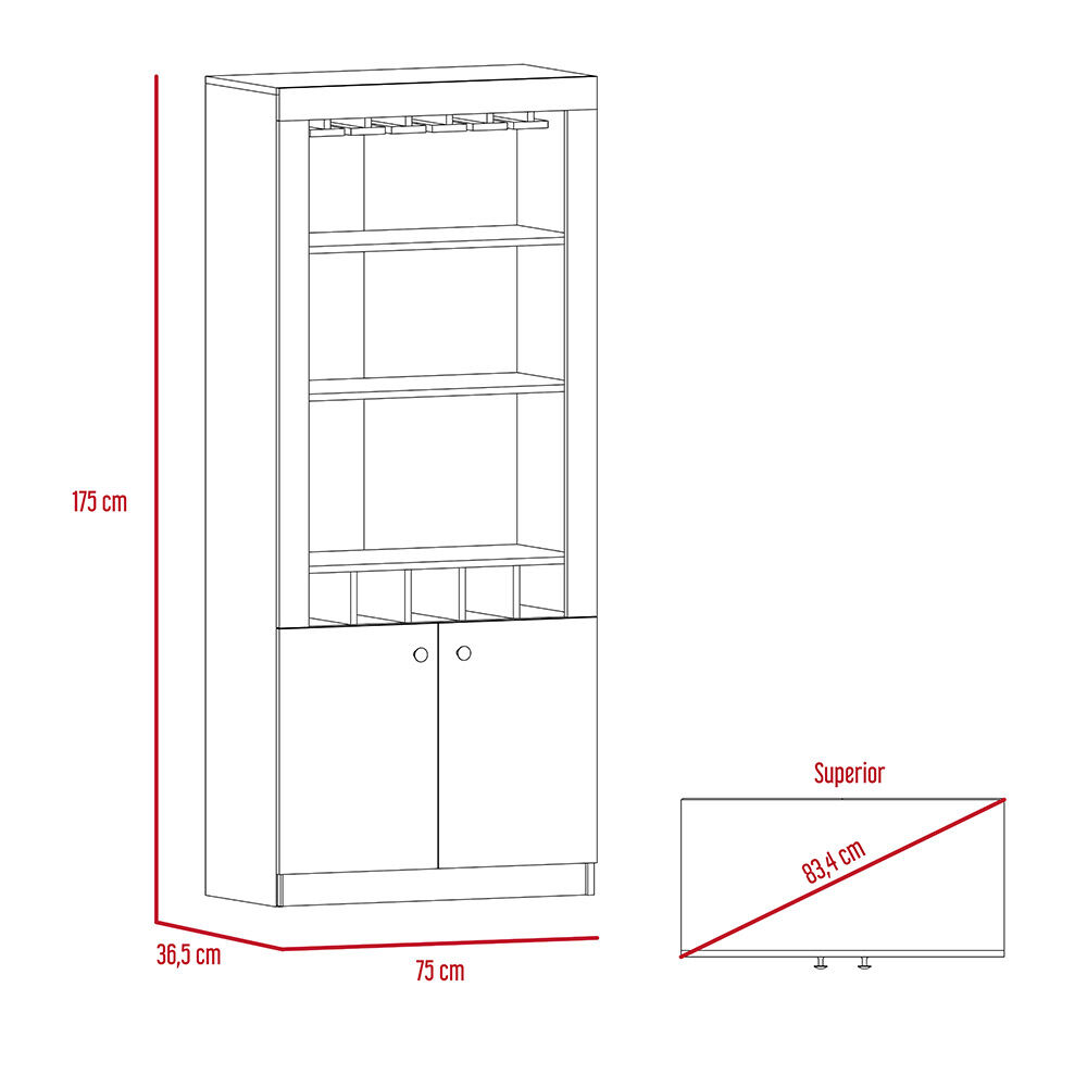 Combo Rack Casa Ideal Bellagio + Bar Casa Ideal Bellagio + Mesa De Centro Casa Ideal Bellagio image number 5.0