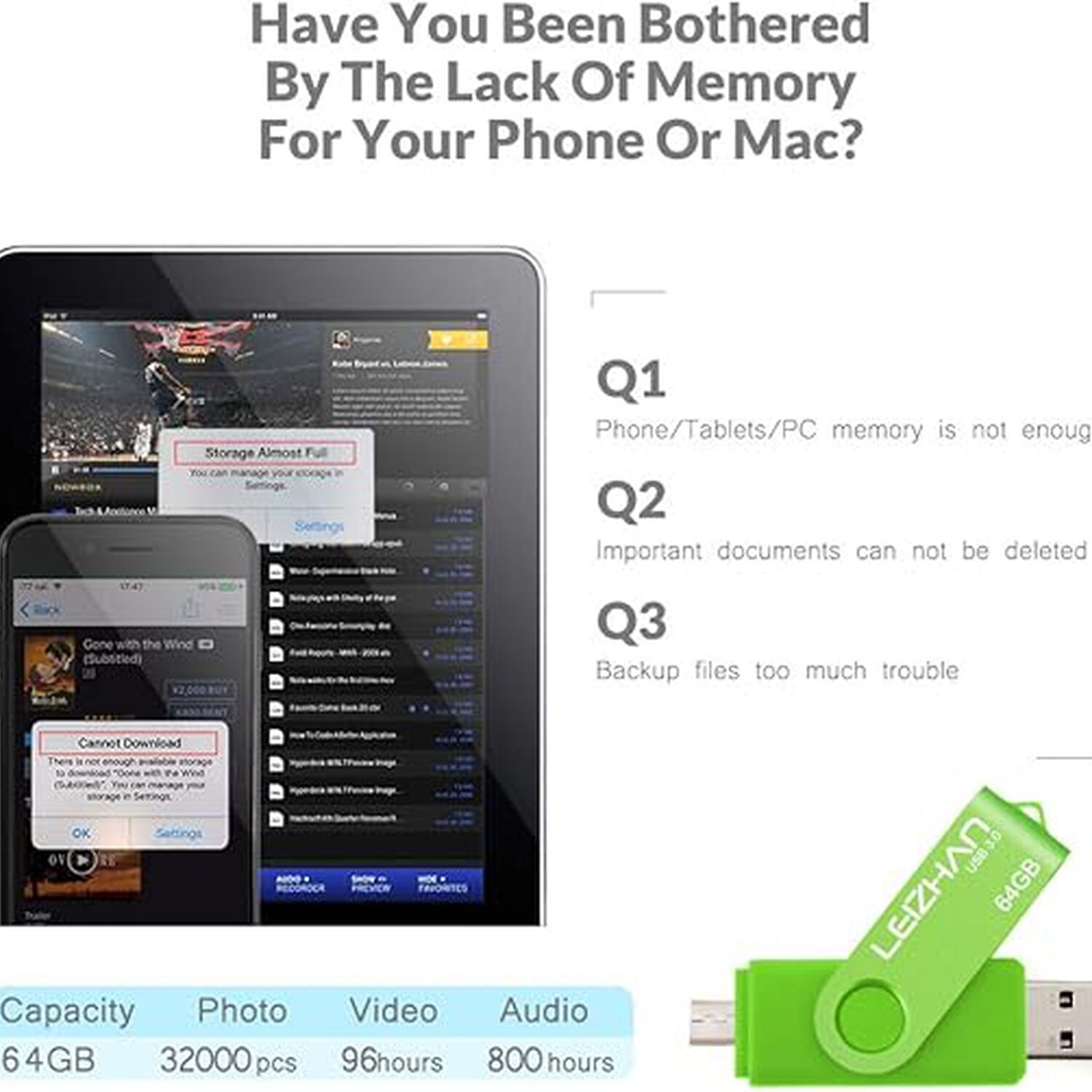 Pendrive Otg Usb Y Micro Usb Booteable 64 Gb image number 3.0