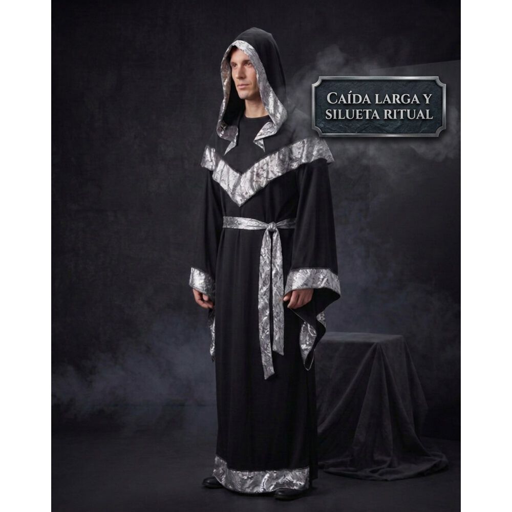Disfraz Cosplay Mago Medieval Monje image number 3.0