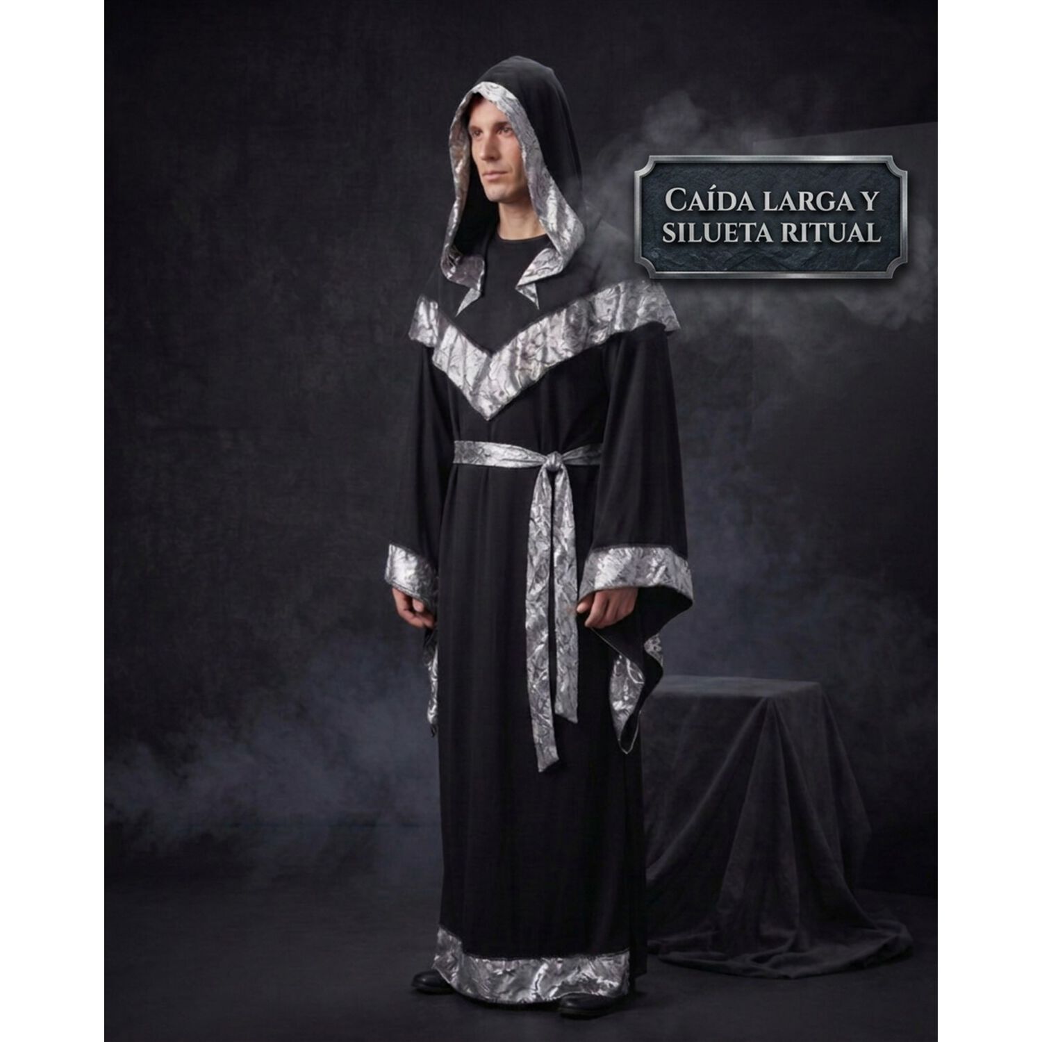Disfraz Cosplay Mago Medieval Monje image number 3.0