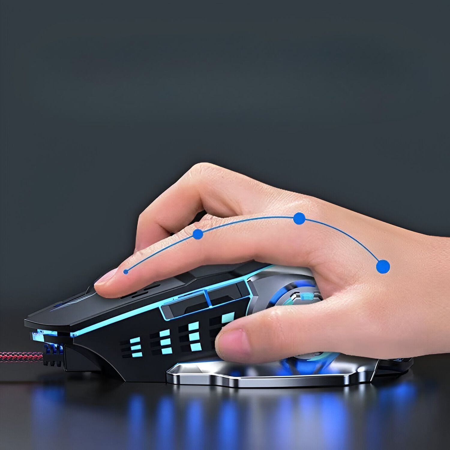 Mouse Gamer Reptilex 5 Botones Retroiluminado Rx0005 3200dpi image number 7.0