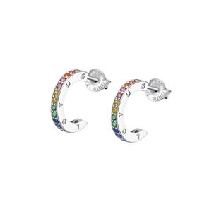Aros Lp1885-4/5 Lotus Silver Mujer Hoops