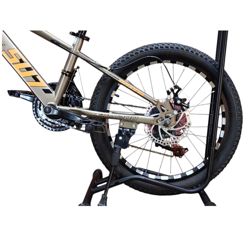 Bicicleta Aro 20 Brxing Con Freno Disco Y 21 Vel. Gris Log Naranjo image number 7.0