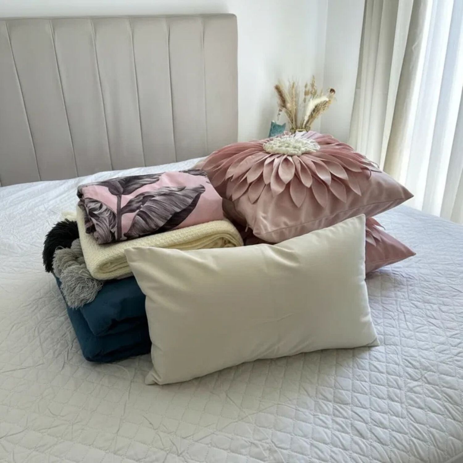 Set Renovaci&oacute;n Verano Dormitorio 6 Piezas | Rosa & Azul King image number 2.0
