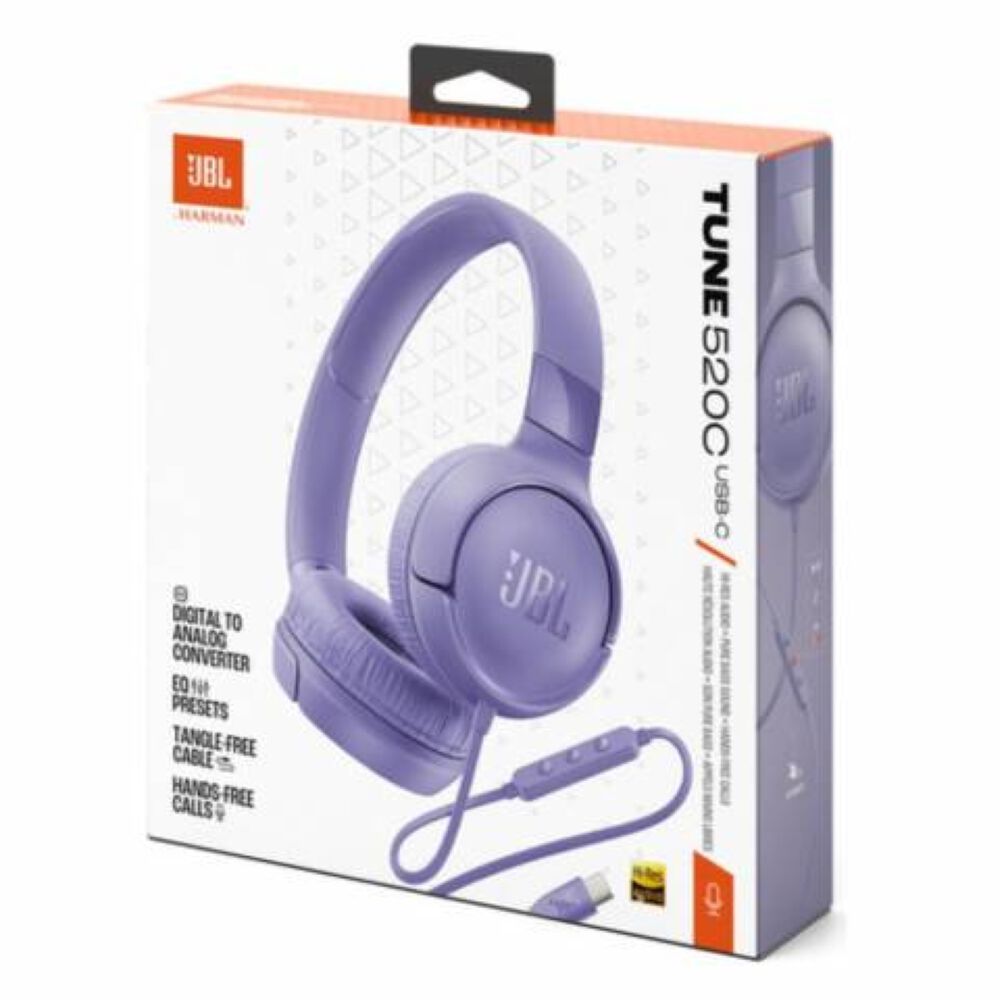 Audífonos Jbl Tune 520c Wired Usb-c Púrpura image number 3.0