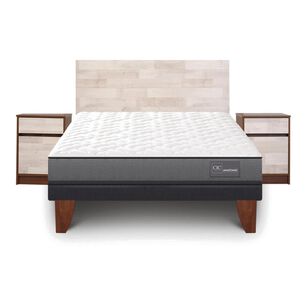 Cama Europea Cic Anatomic / 2 Plazas / Base Normal + Set De Maderas