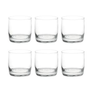 Set 6 Vasos Bajos Modelo Monterrey Transparente De 296ml