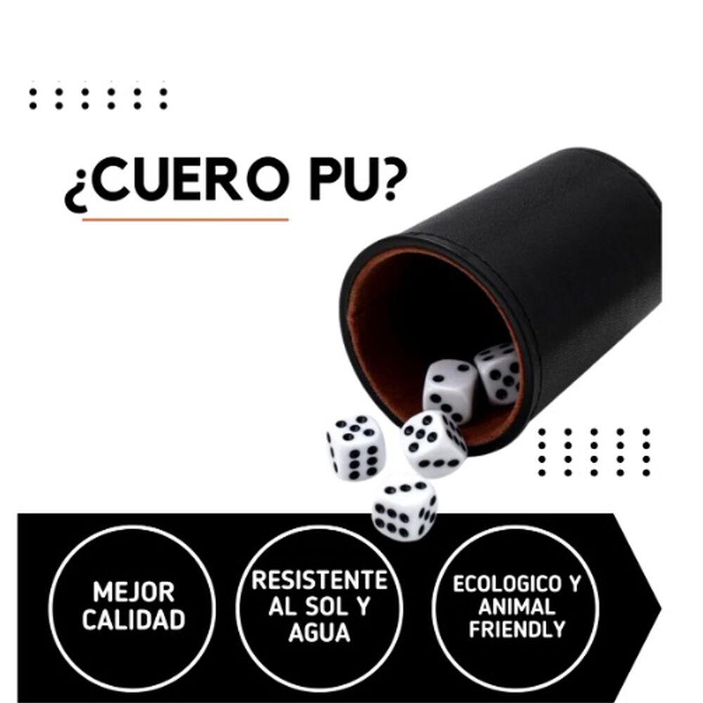 Set De 5 Cachos Cuero Pu Dados image number 2.0
