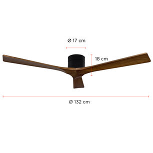 Ventilador De Techo Boston Nogal 52 Primaterm