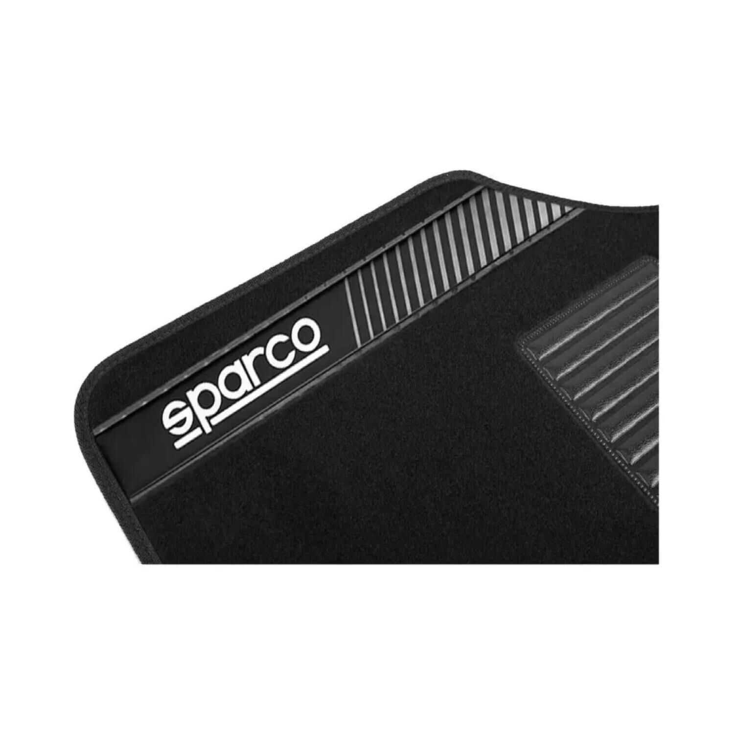 Set 4 Piezas Alfombras Piso Automovil Negro Sparco Ergonomicas image number 2.0