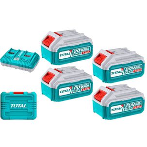 Kit De Baterias Y Cargador 20v 4.0ah X 4pcs Total