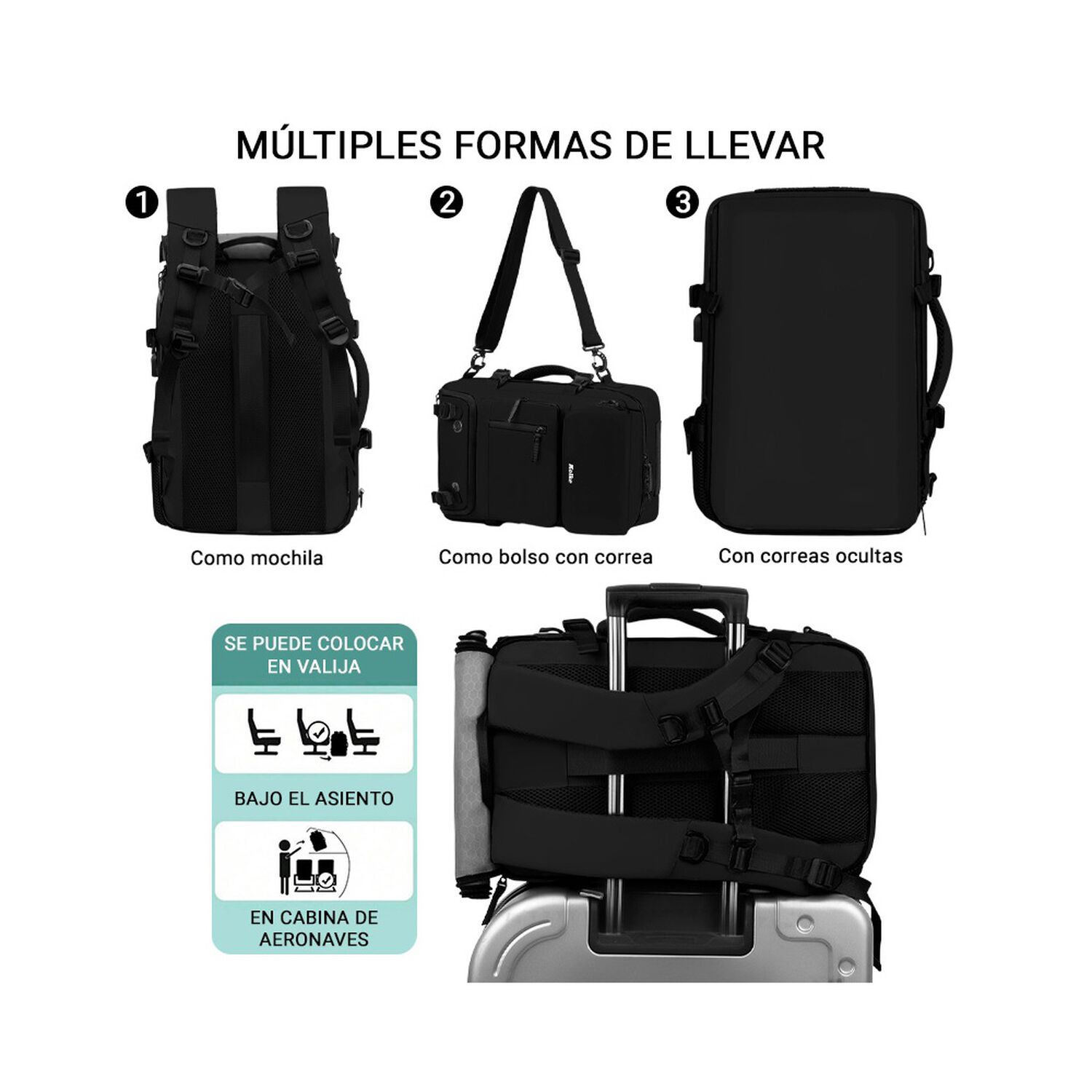 Mochila De Viaje Kolke Hikes 40 L Impermeable Multifuncional image number 5.0