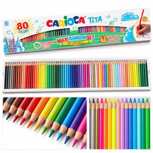L&aacute;pices De Colores Carioca Tita 80 Unidades Maxi Set - Ps