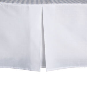 Faldon Unicolor 2 Plazas Color Blanco 144 Hilos Arthome