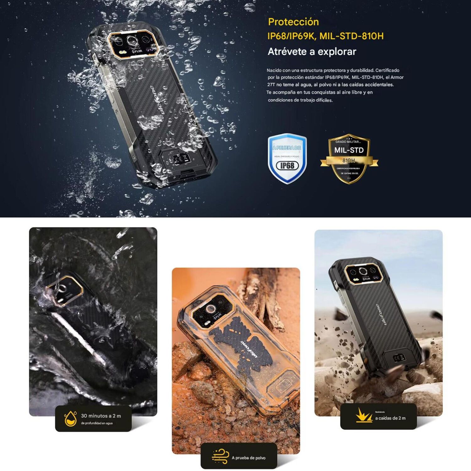 Ulefone Armor 27t | T&eacute;rmica Flir, Visi&oacute;n Nocturna Y 10600mah image number 4.0