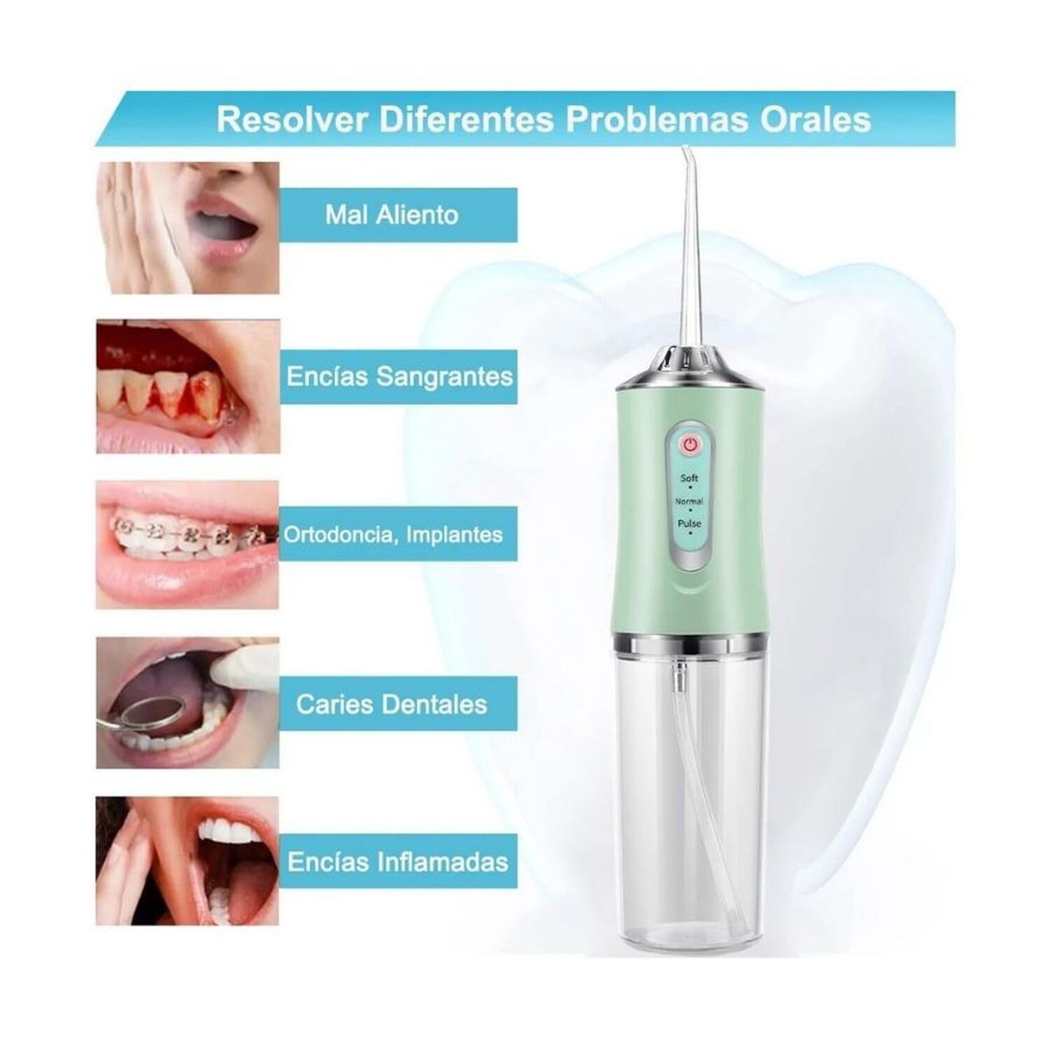 Irrigador Bucal Dental Port&aacute;til Limpiador Inal&aacute;mbrico Usb image number 1.0