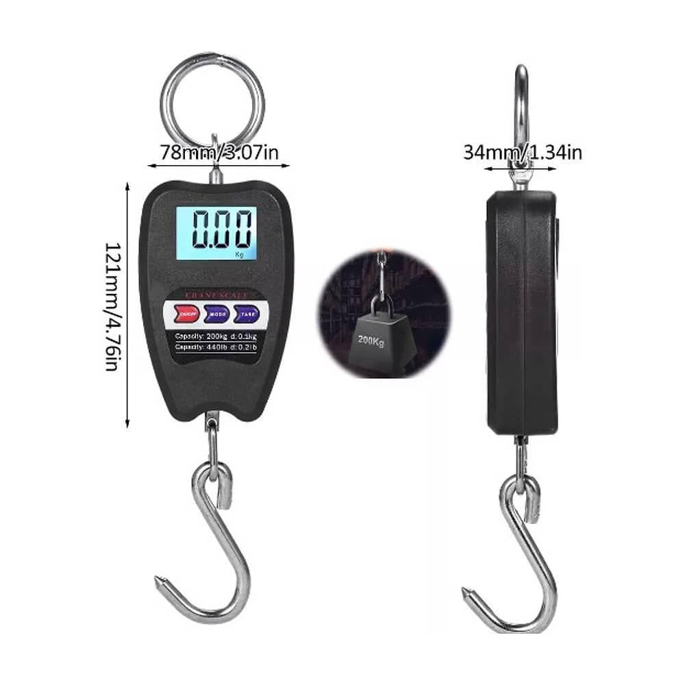 Balanza Mini Pesa Digital Colgante De 200 Kilos image number 3.0