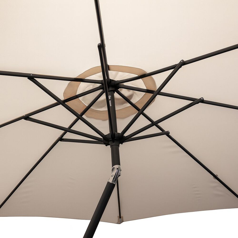 Quitasol Recto 2.7m Terraza Ajustable Plegable Rayos Uv Beige image number 5.0