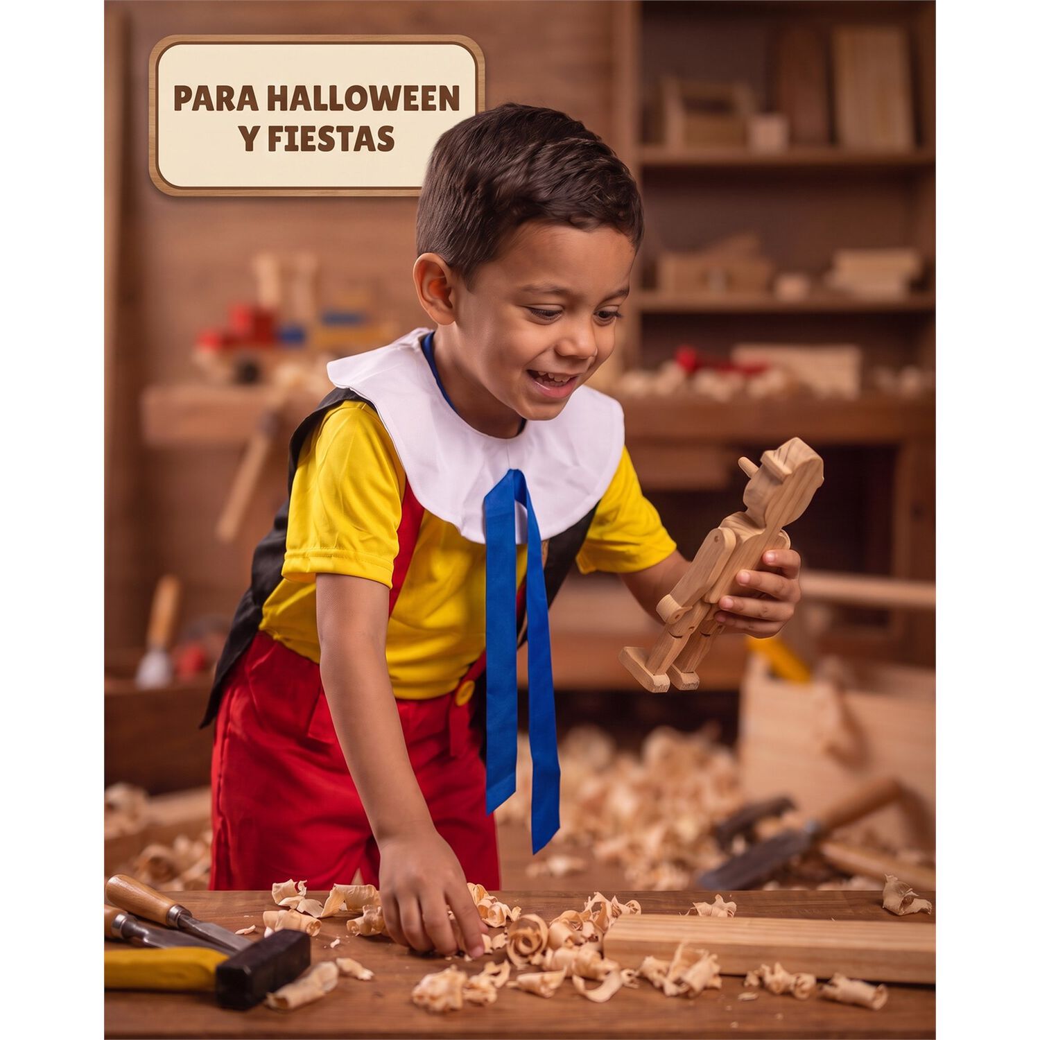 Disfraz Infantil Pinocho Cuento Ni&ntilde;os Pelicula image number 3.0