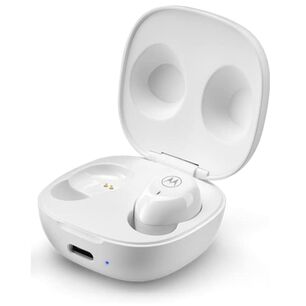 Audifonos Bluetooth Tw Ipx5 Recargables Moto Buds 105 Blanco