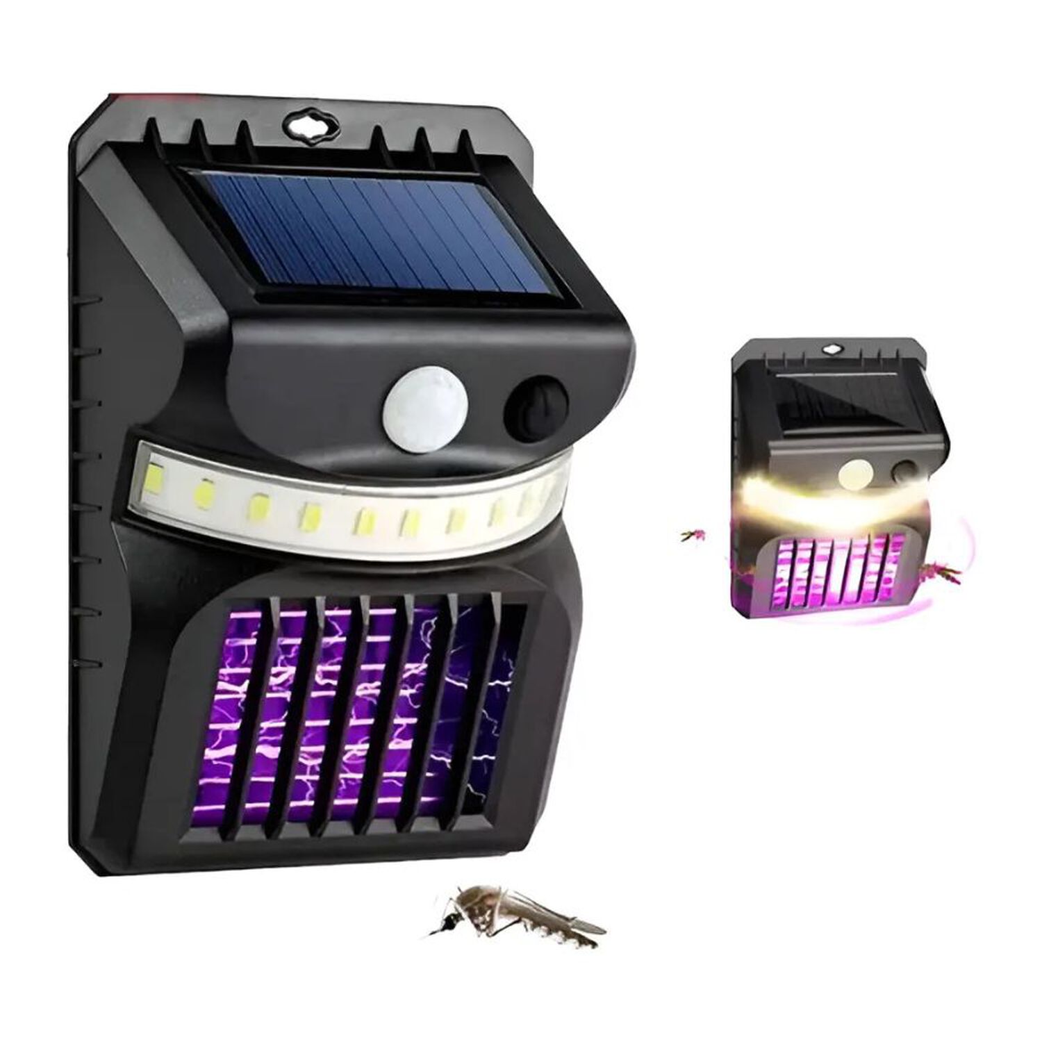 L&aacute;mpara Mata Mosquitos Solar Con Sensor Luz Led Uv image number 3.0