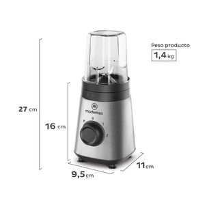 Licuadora Mademsa MBL30 / 2 Botellas 0.6 Litros + 1 Chopper 0.3 Litros / 300W