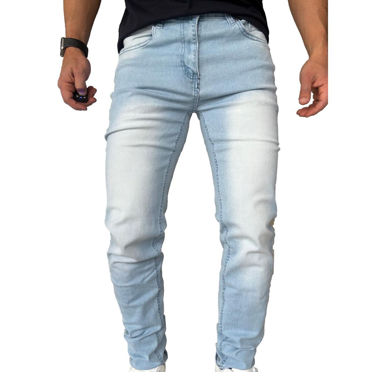 Jeans Elasticados Slim Fit Color Focalizado Semipitillos image number 21.0