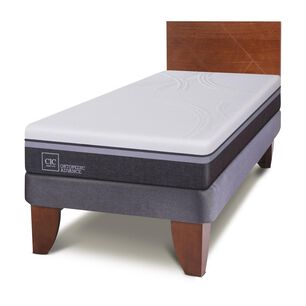 Cama Europea Cic Ortopedic Advance / 1.5 Plazas / Base Normal + Respaldo