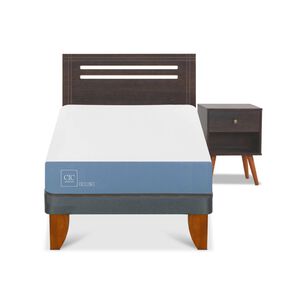 Cama Europea Cic Excellence / 1.5 Plazas / Base Normal + Set De Maderas