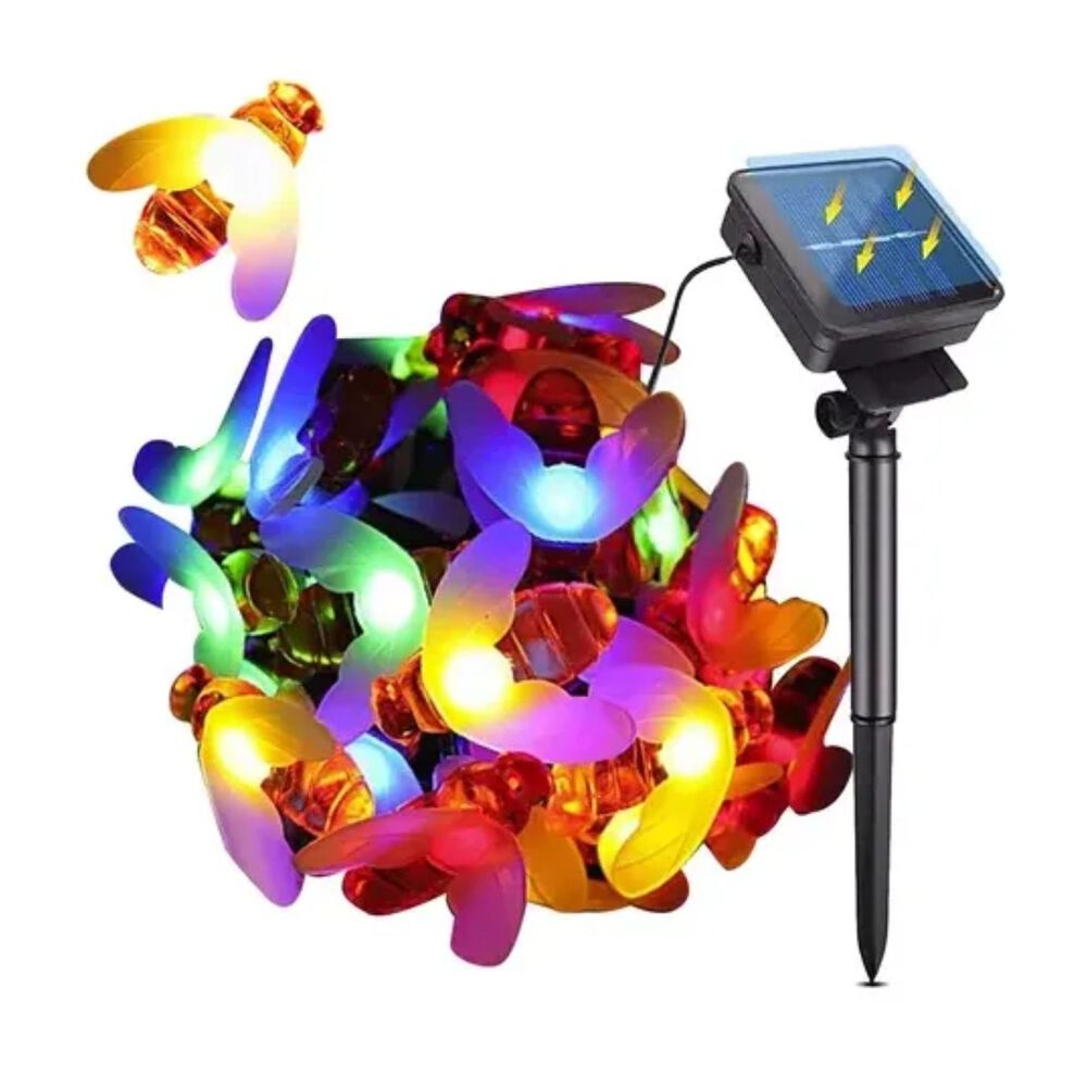 Luces Navidad Led Abeja Solar 4m Rgb Decoracion Jardin image number 3.0