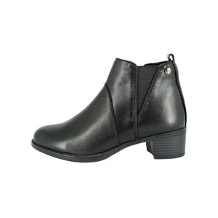 Botin De Cuero Lady Negro Alquimia