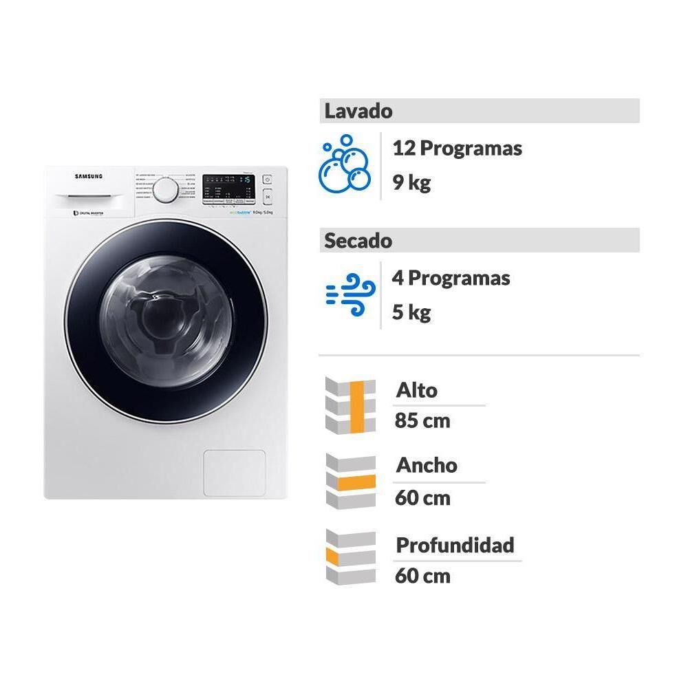 Lavadora-Secadora Samsung / WD90M4453JW/ZS / 9 Kg / 5 Kg image number 1.0