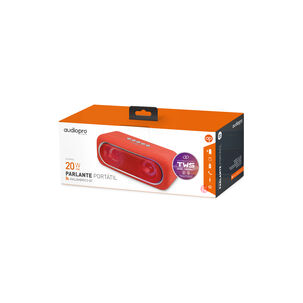 Parlante Bluetooth Con Iluminación Rgb Color Rojo - Ps