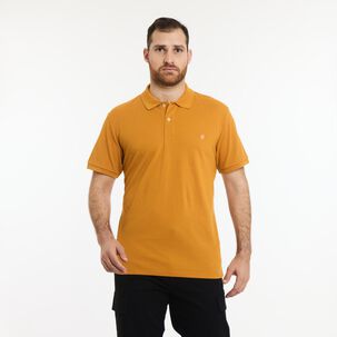 Polera Básica Lisa Regular Manga Corta Cuello Piqué Hombre Herald
