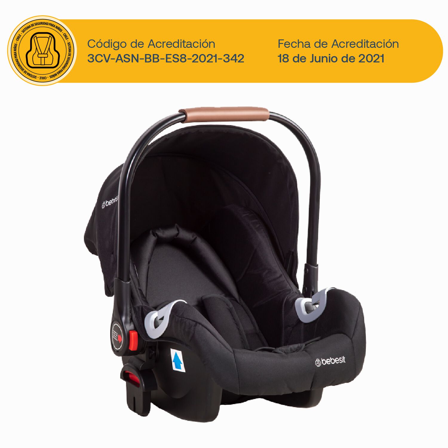 Coche Travel System Alfa Nuevo Negro Bebesit image number 7.0