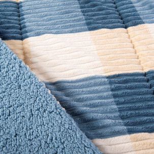 Plumon Corduroy Coral Sherpa Estampado 2 Plazas Yelcho