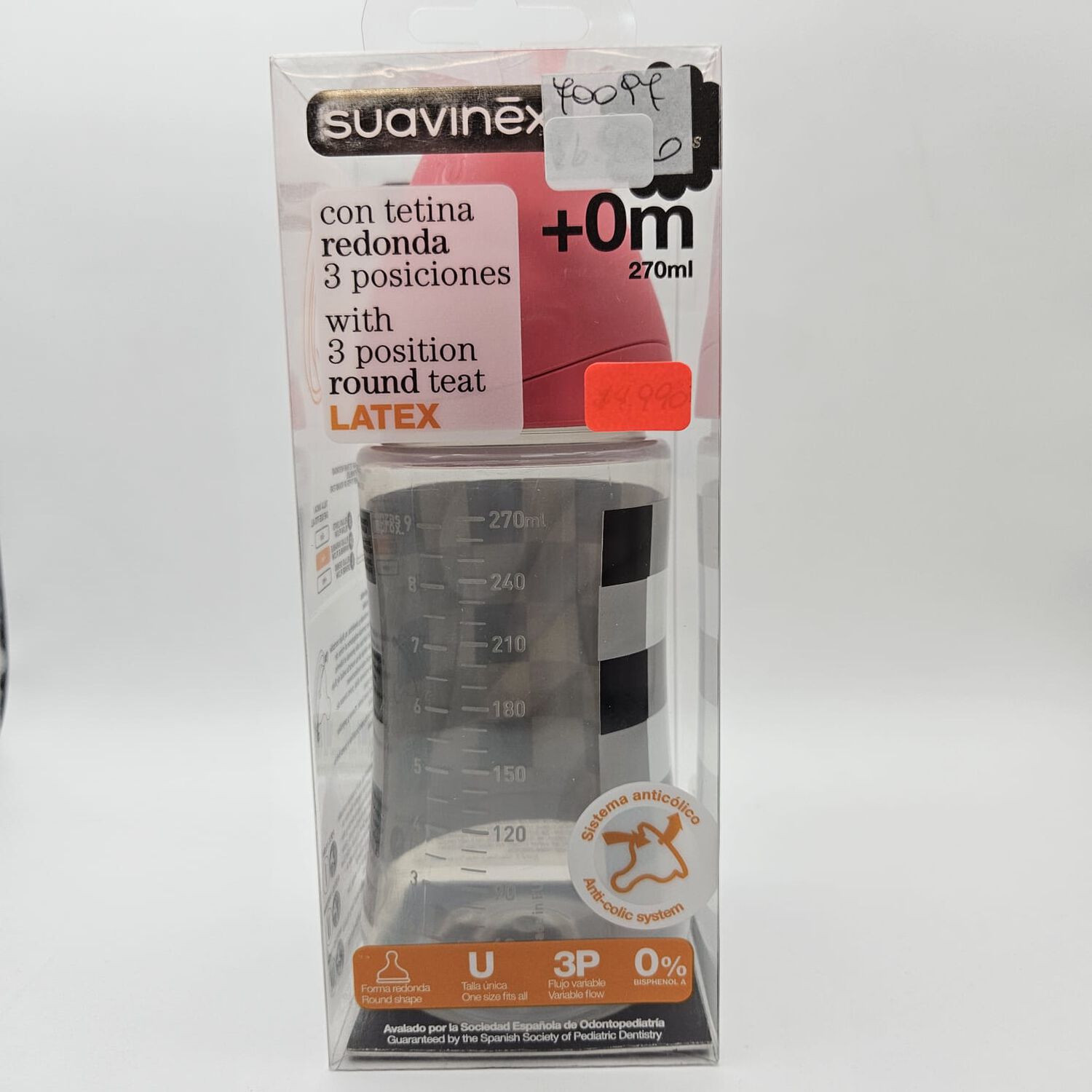 Mamadera Boca Ancha 270ml Latex image number 2.0