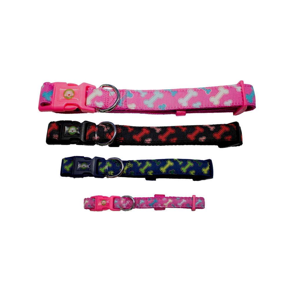 Collar Huesos Perro M Fucsia Mascan image number 1.0