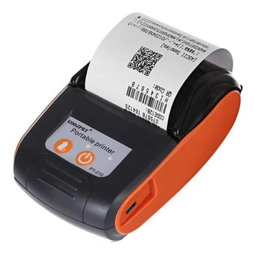 Impresora Portatil Pt-210 Bluetooth Naranja image number 0.0