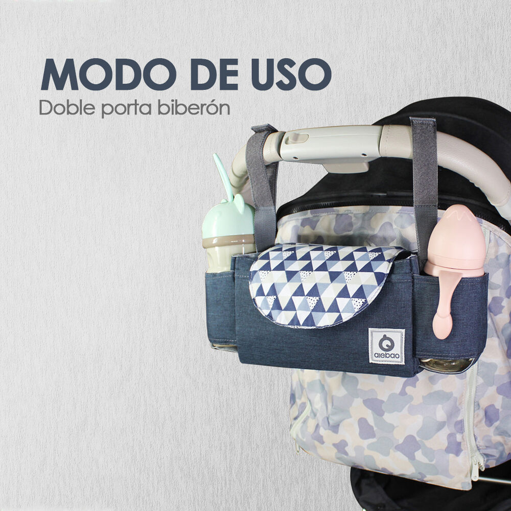 Bolso Maternal Colgante Para Coche De Bebé Azul - Babymine image number 2.0