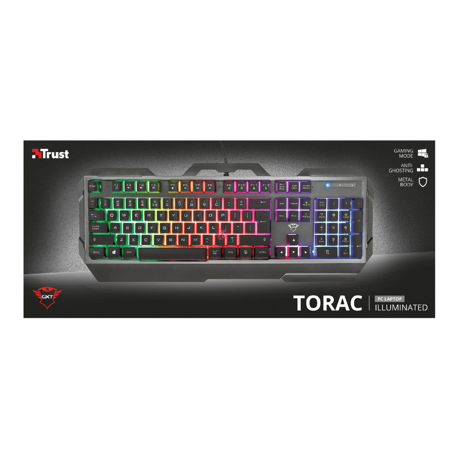 Teclado Gamer Met&aacute;lico Led Rgb Gxt 856 Torac - Ps image number 4.0