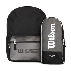 Pack Wilson Mochila Portland + Botinero Manchester Negro-gris