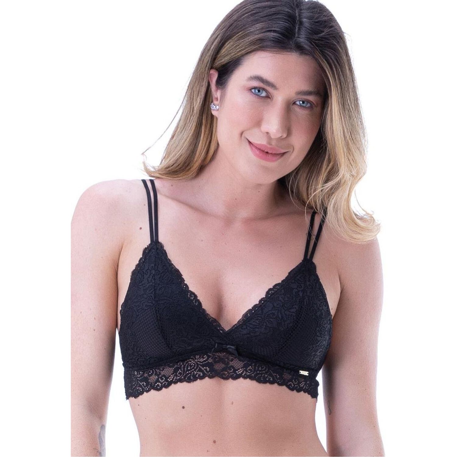 Bralette Sin Copas Ni Aros Negro 2rios image number 0.0