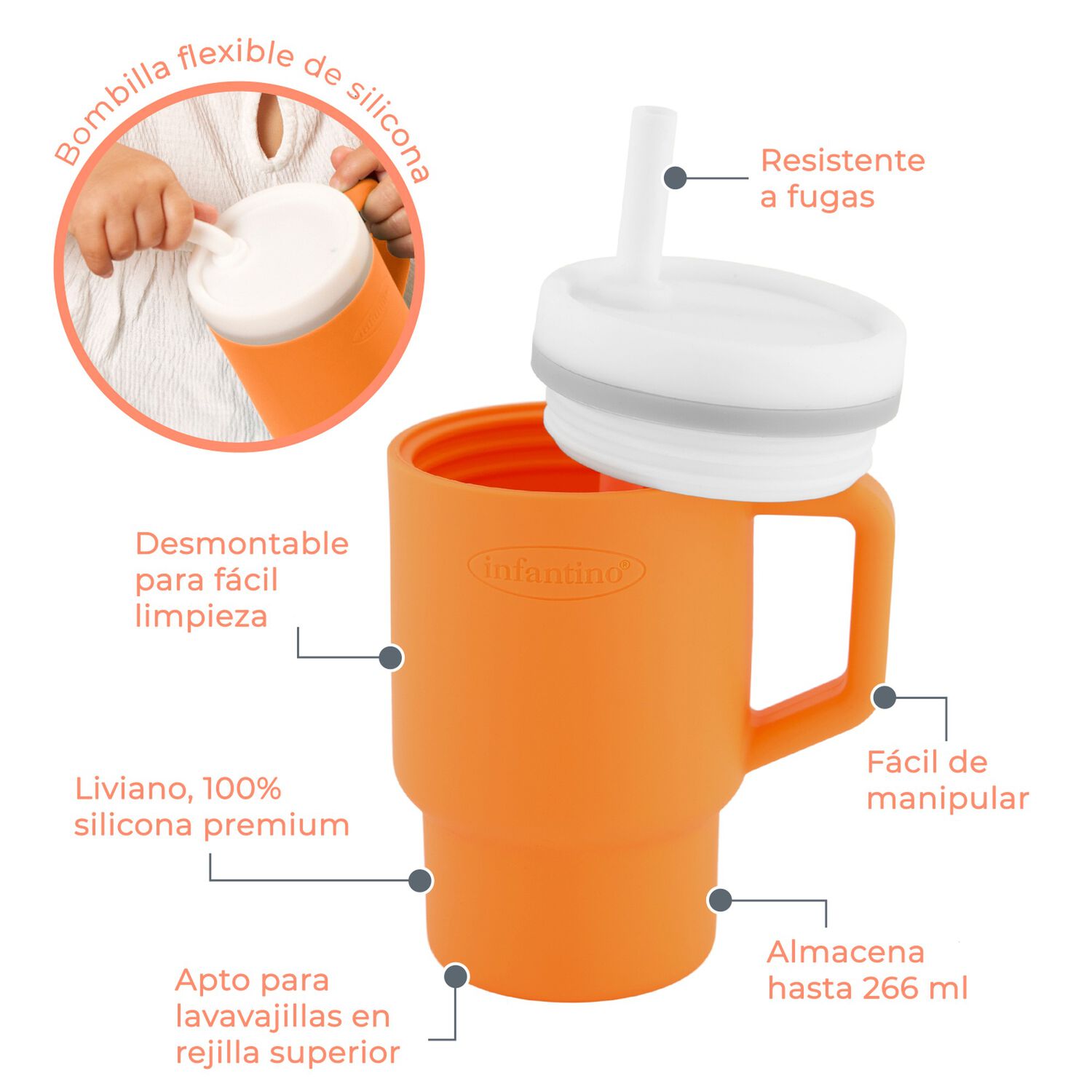 Vaso Entrenamiento My 1st Tumbler Creamsicle image number 1.0
