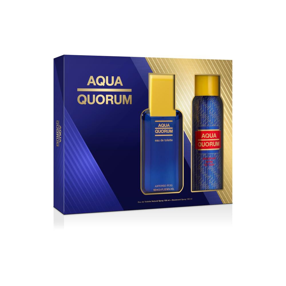 Set De Perfumería Aqua Quorum / 100 Ml / Eau De Toilette + Desodorante 150ml image number 0.0