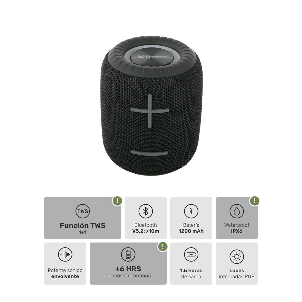 Parlante Portátil Inalámbrico Bluetooth Tripgo+ Black image number 2.0